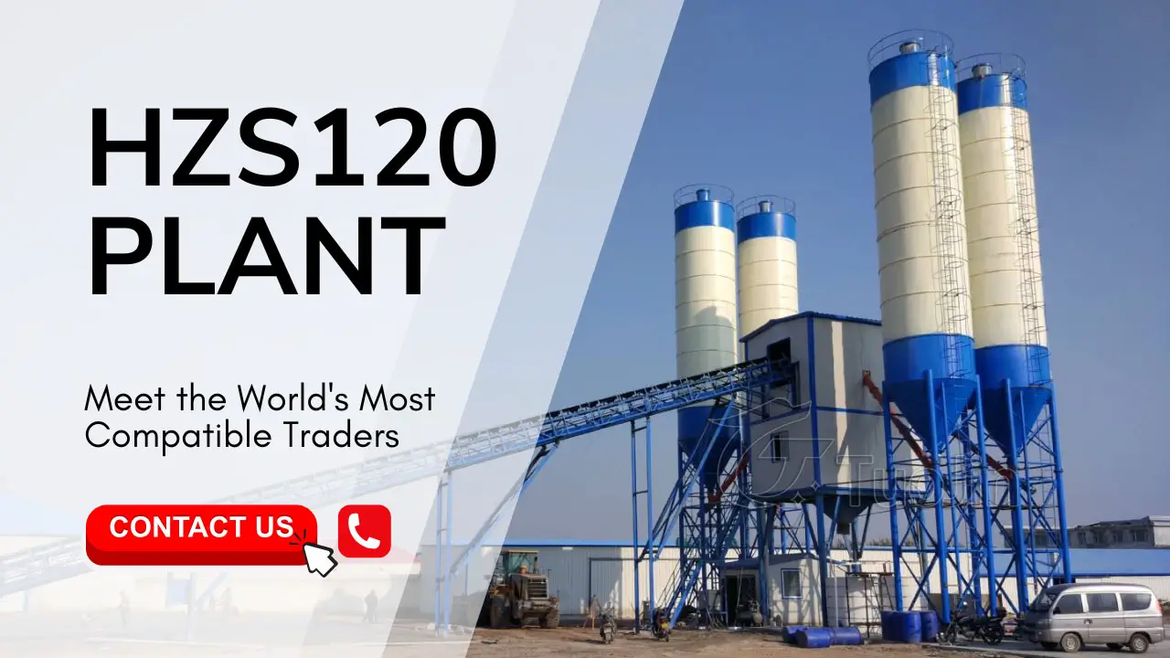 HZS120 concrete batching plant