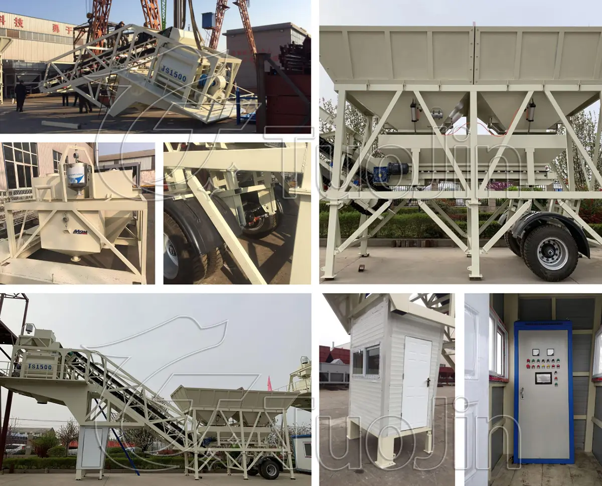 parts of YHZS mobile concrete batching plant