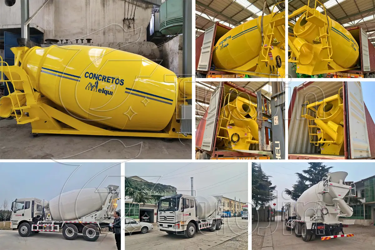 factory delivery of concrete mixer tank