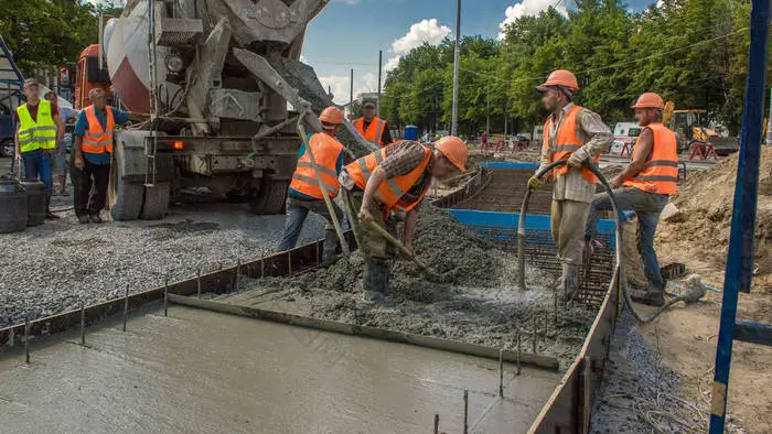 concrete pouring