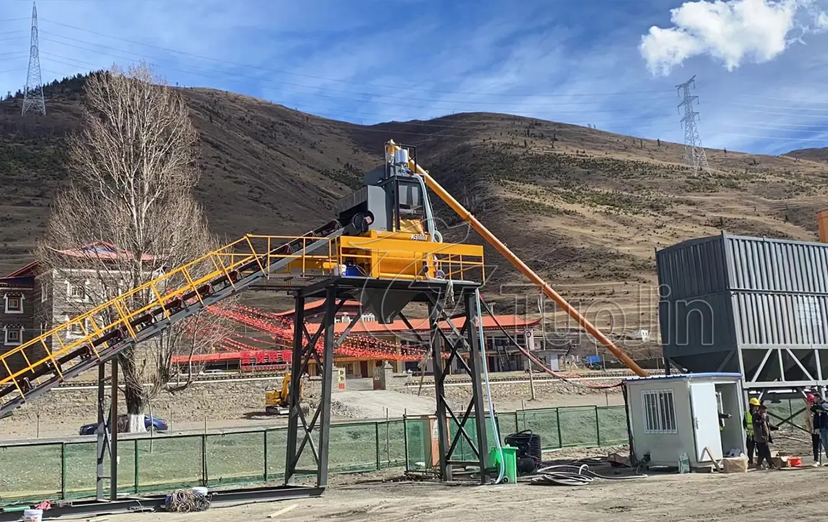 foundation-Free concrete batching plant
