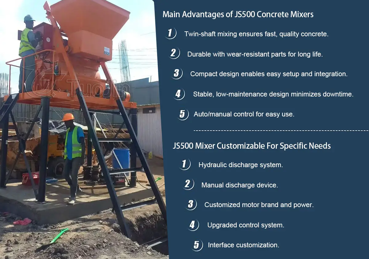 JS500 mixer advantages and customized