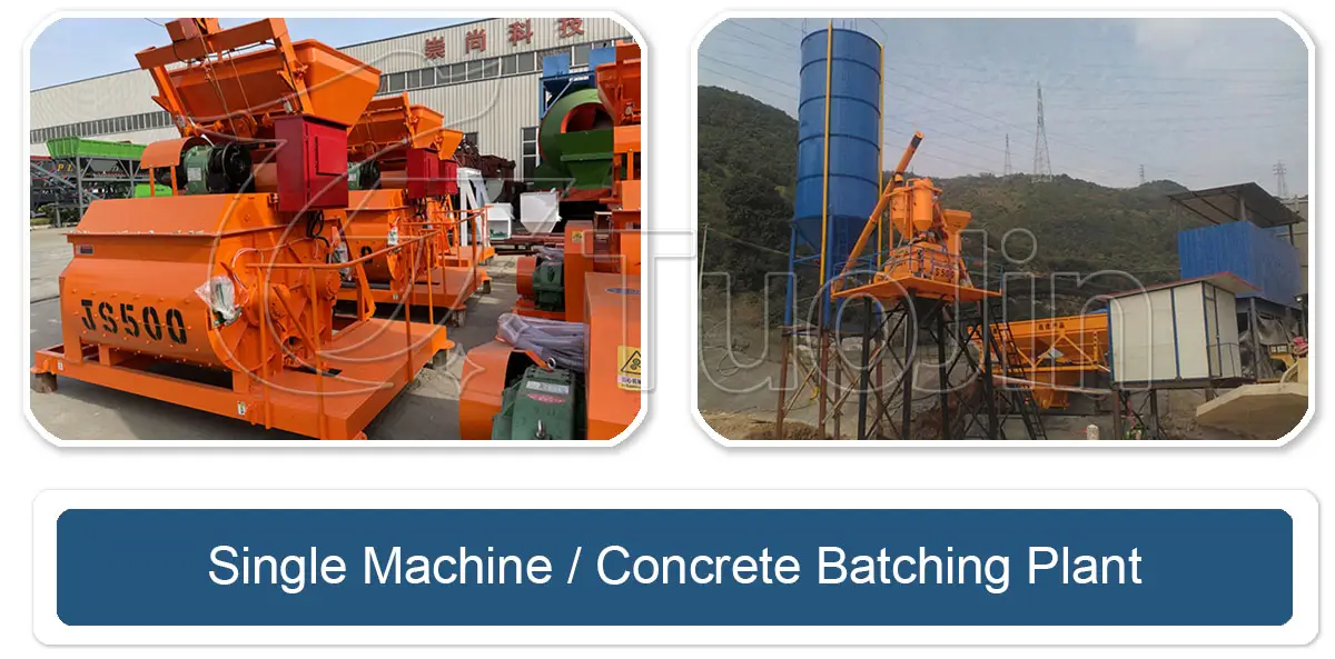 js500 concrete mixer/HZS25 concrete batching plant