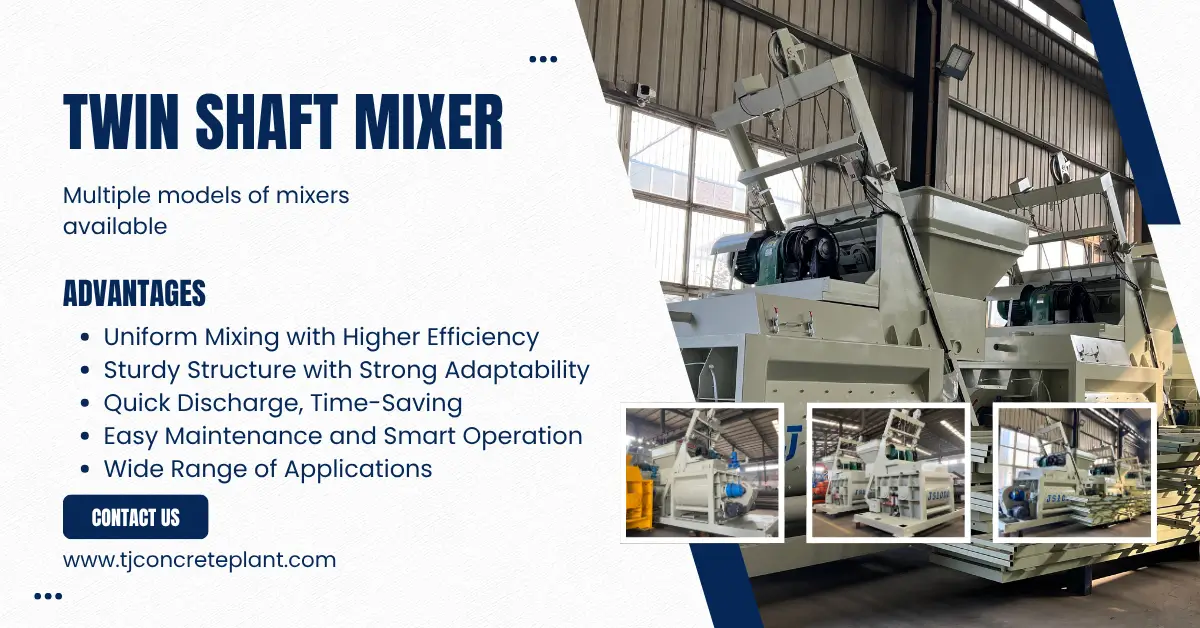 twin shaft concrete mixer
