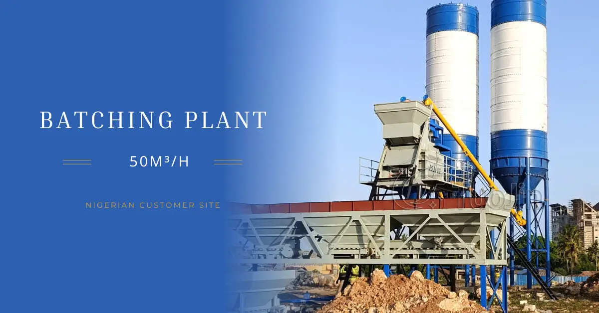 HZS50 concrete batching plant