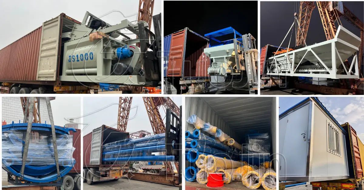 concrete batching plant delivery
