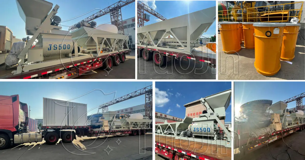 hzs25 concrete batching plant delivery