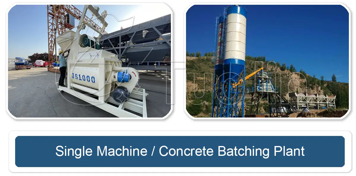 js1000 concrete mixer/concrete batching plant