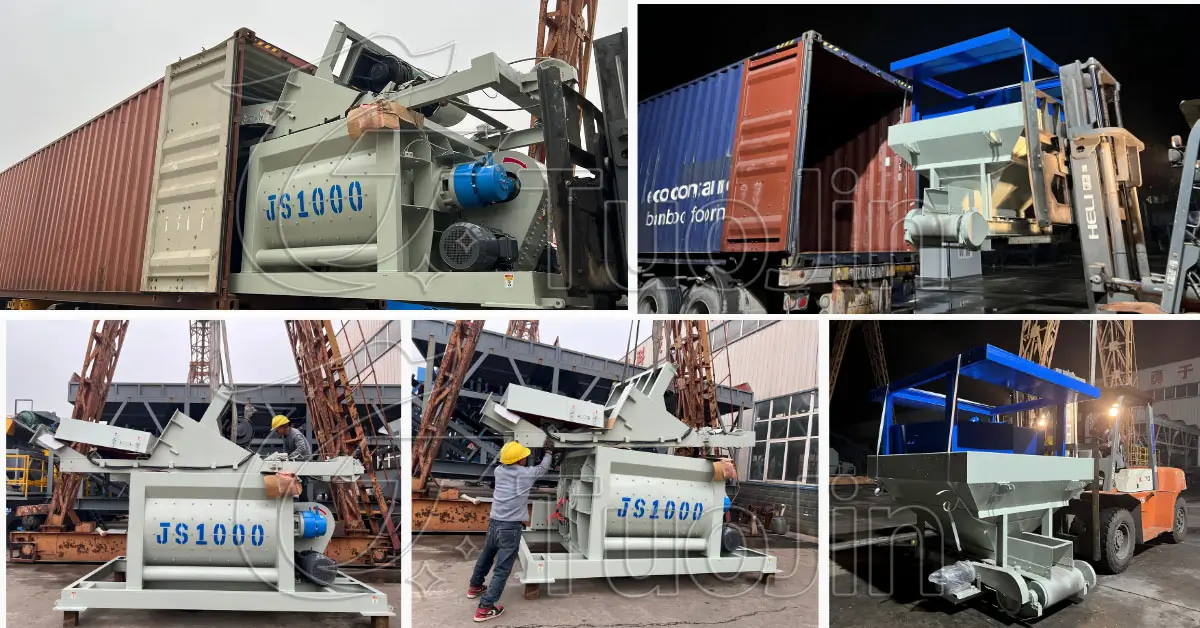 js1000 concrete mixer delivery