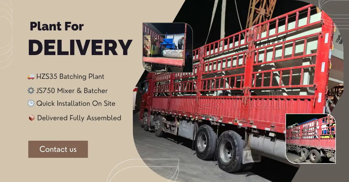 HZS35 concrete batching plant