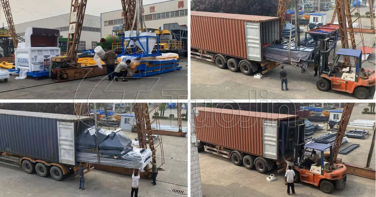 hzs60 concrete batching plant delivery