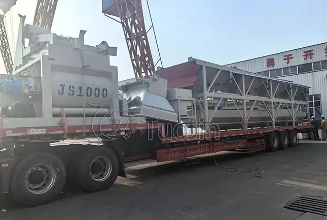 Insulated HZS50 Concrete Batching Plant Exported to Russia