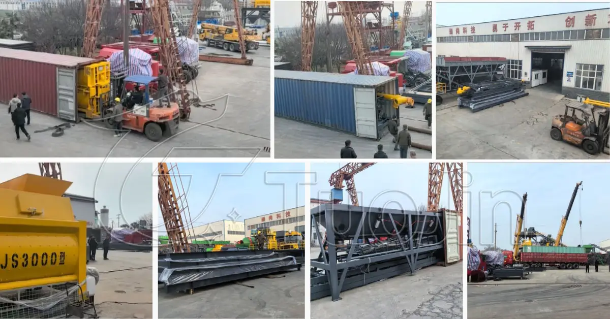 hzs180 concrete batching plant delivery