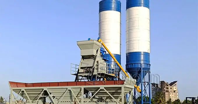 HZS50 Skip Hopper Concrete Batching Plant Technical Solution In Nigeria